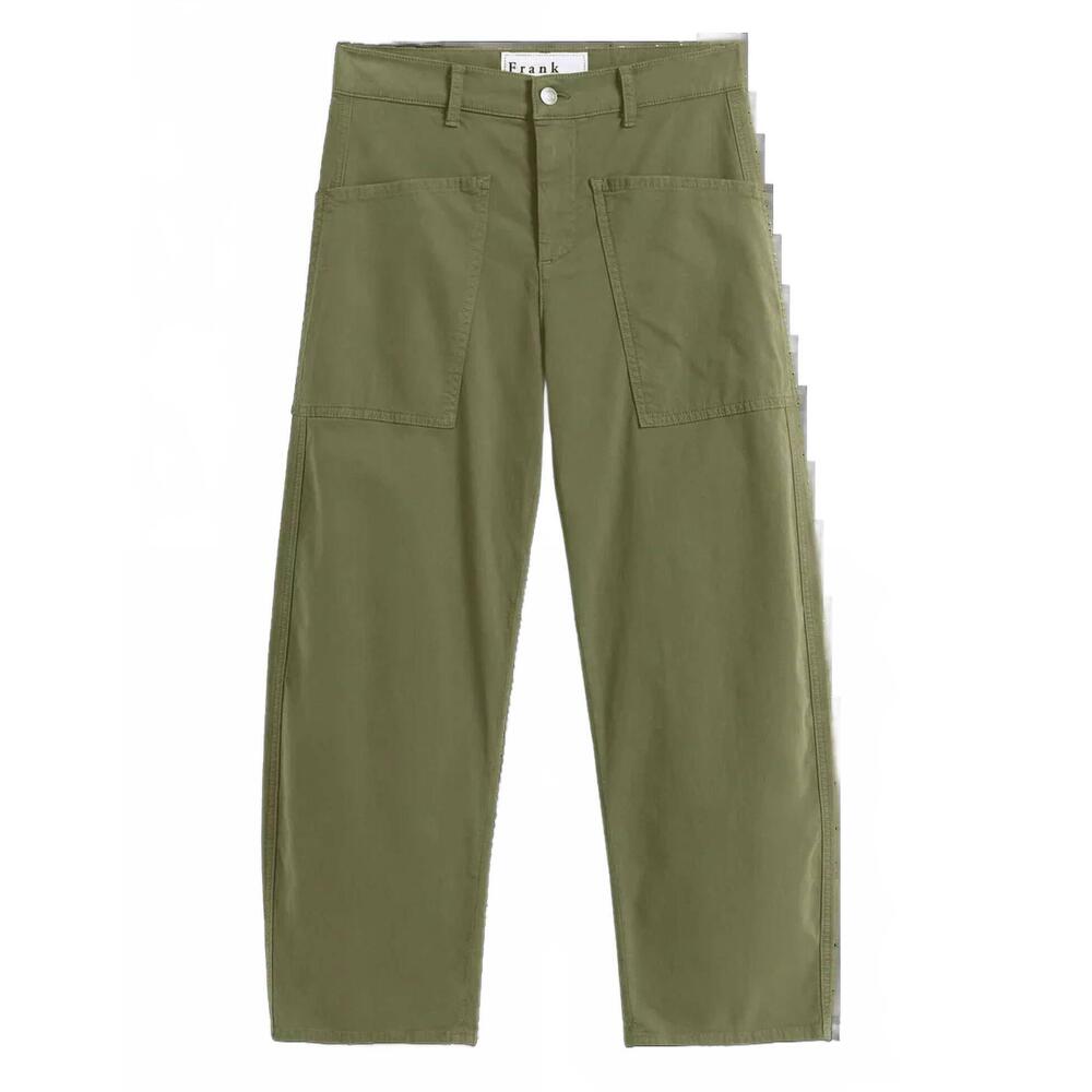 NEW FRANK & EILEEN bray everyday barrel pants in olive - Picture 5 of 5
